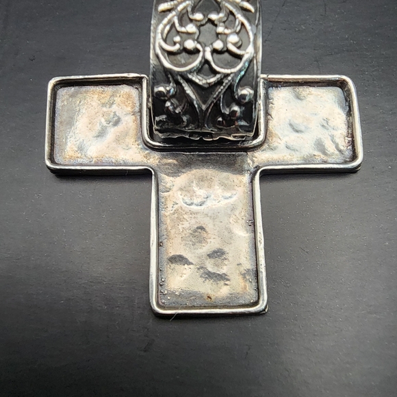 Silpada Oxidized Cross Pendant Filigree S1514 - Picture 2 of 4